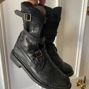 Burberry Moto Boots 38 Black